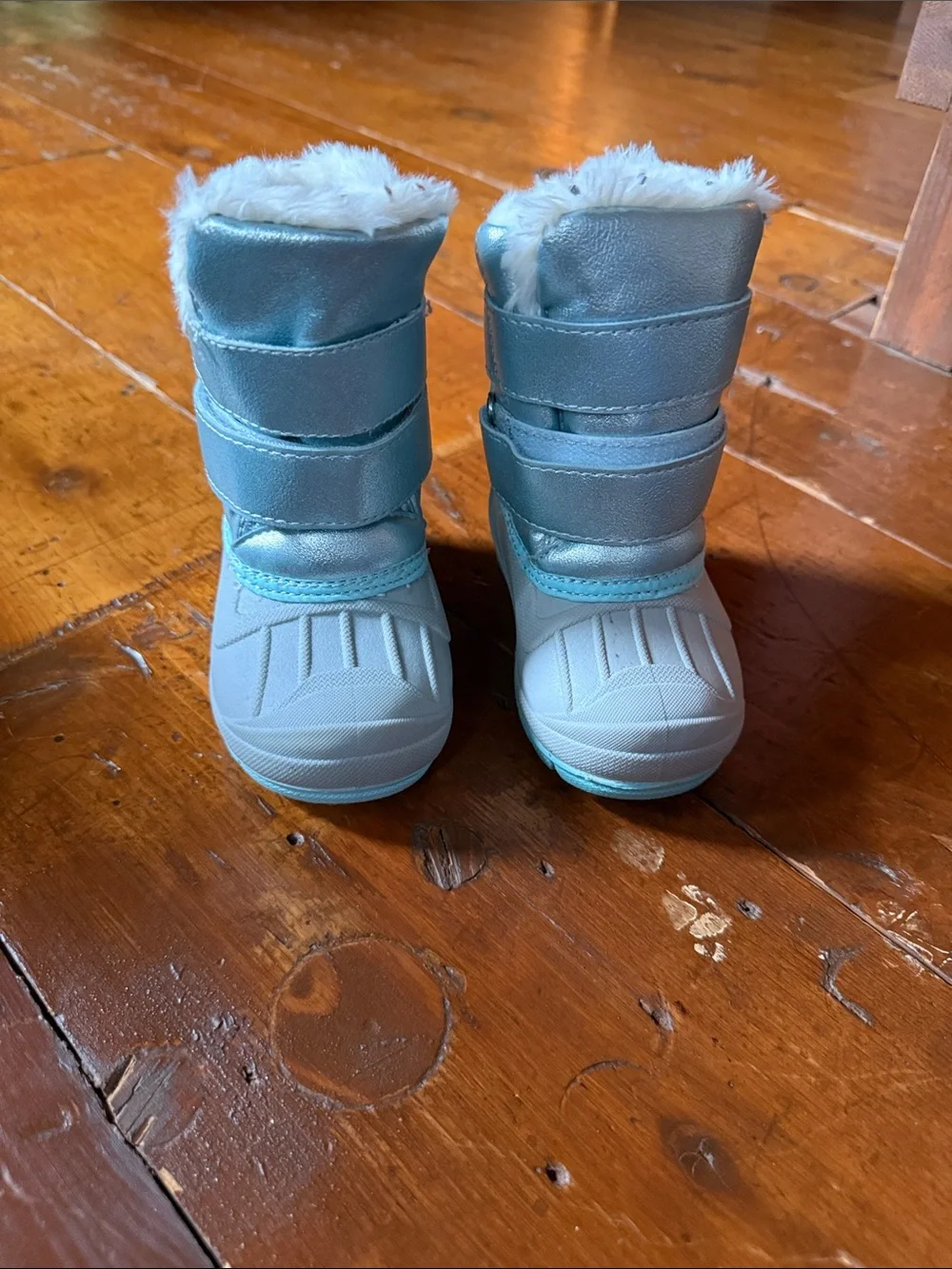 Cat & Jack Light Blue Faux Fur Snow Boots for Kids